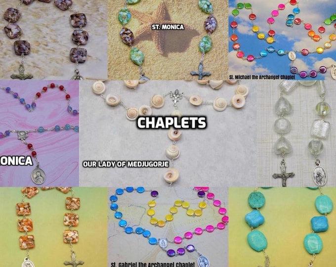 Prayer Chaplets - Lady of Medjugorje -St. Monica - St Michael - St Catherine - Our Lady of Snows