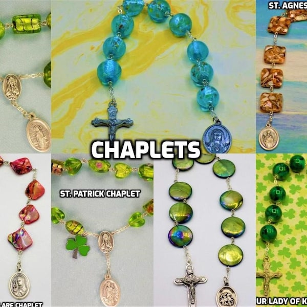 Devotional Prayer Chaplets - St. Patrick - St. Rose of Lima - St. Elizabeth of Hungary - St. George -  Immaculate Heart of Mary