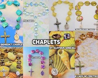 Devotional Prayer Chaplets - St Aloysius Gonzaga - St Nicholas - St Benedict - St Michael - St Raphael