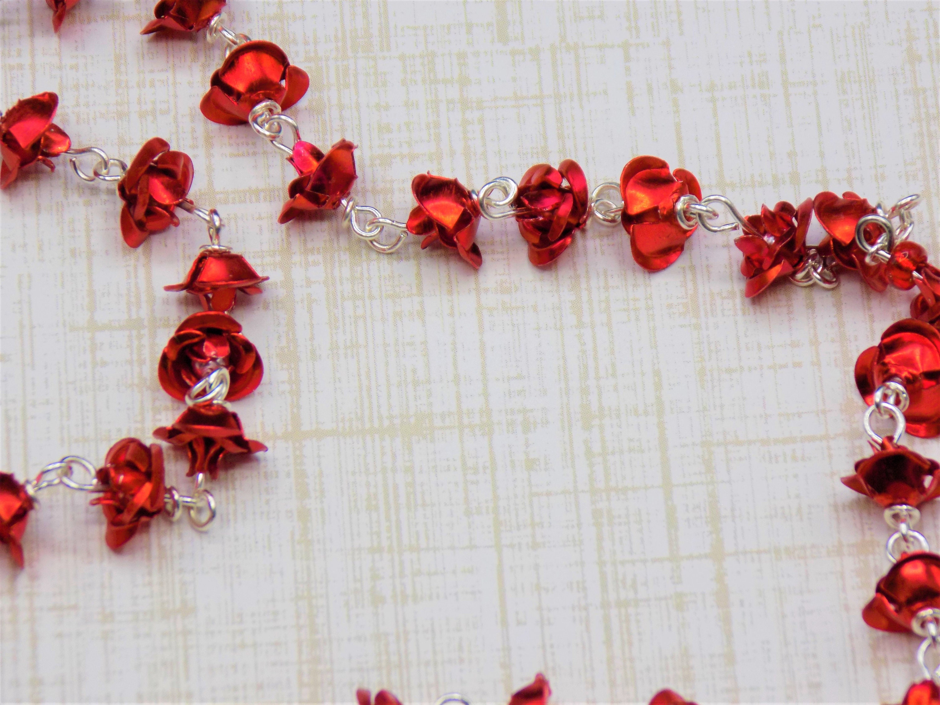 Mixed Bead Rosary (Red Crystal, Rose Gold Crystal, Matte Pearl) — Out of  the Blue Bead Works