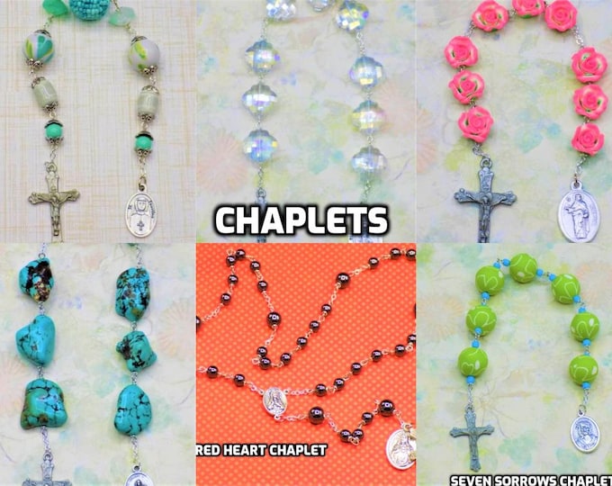 Devotional Prayer Chaplets - Sacred Heart - Our Lady of the Rosary - Blessed Solanus Casey - St Gabriel the Achangel - St Vincent De Paul