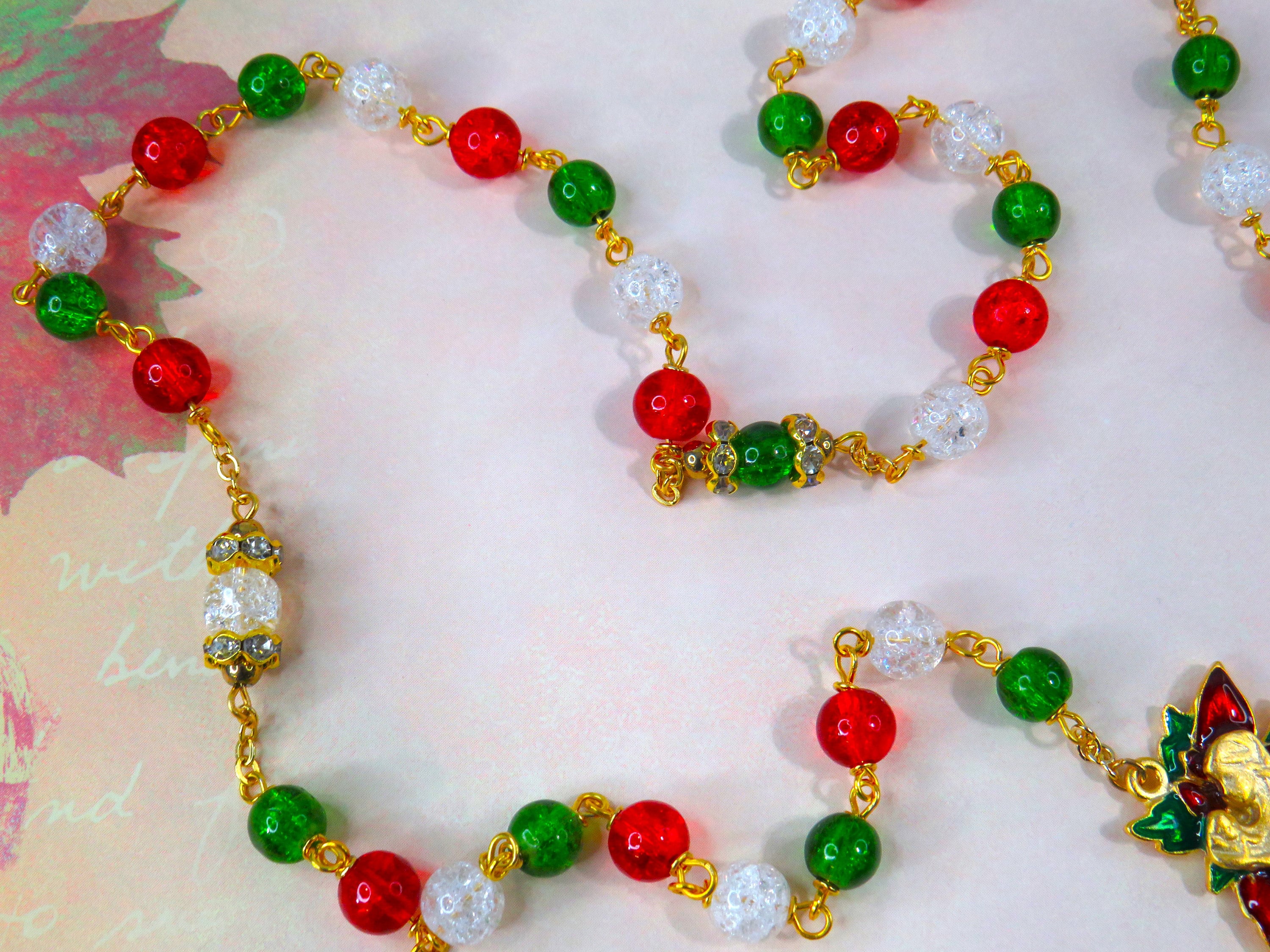 Granata Red Crystal beads Rosary