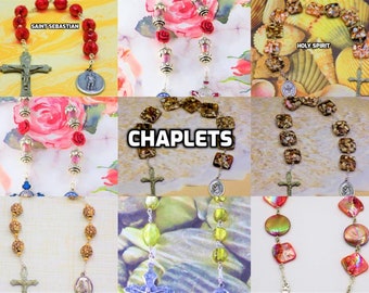 Devotional Prayer Chaplets - Our Lady of Lourdes - St Bernadette - St Christopher - St James - St Maximilian Kobe