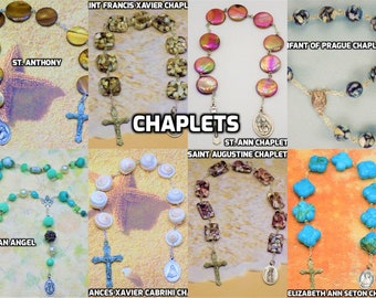 Devotional Prayer Chaplets - Guardian Angel - Saints: Ann - Augustine - Francis Xavier