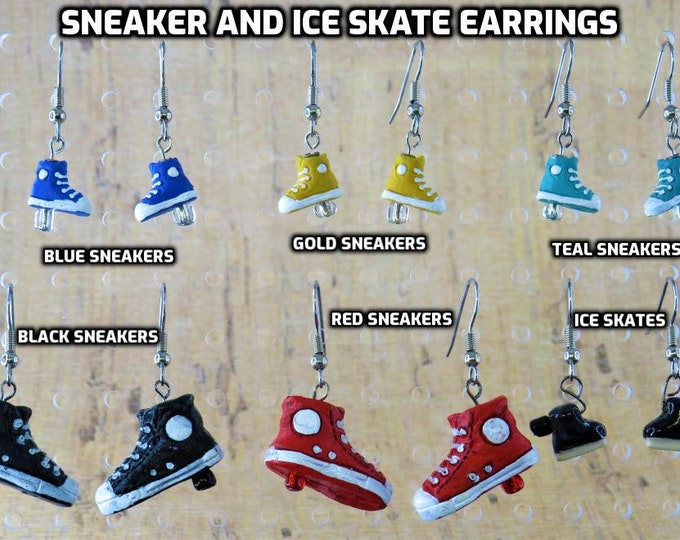 Sneaker & Ice Skate Earrings - Sneakers (5 Colors) - Ice Skates - 6 Styles to Choose From
