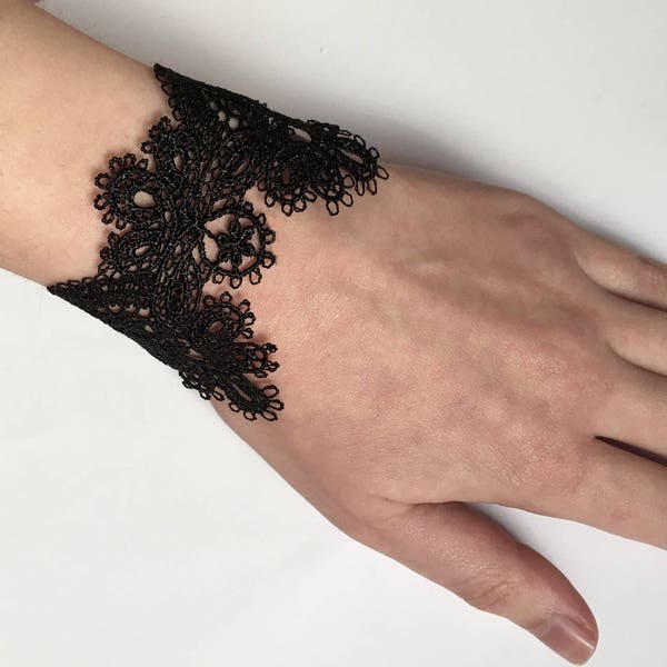 Black Lace Bracelet Gothic Bracelet Elegant
