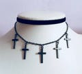 Cross choker Gothic Choker Grunge Choker Chain Velvet Black Emo Necklace Collar Jewelry product logo