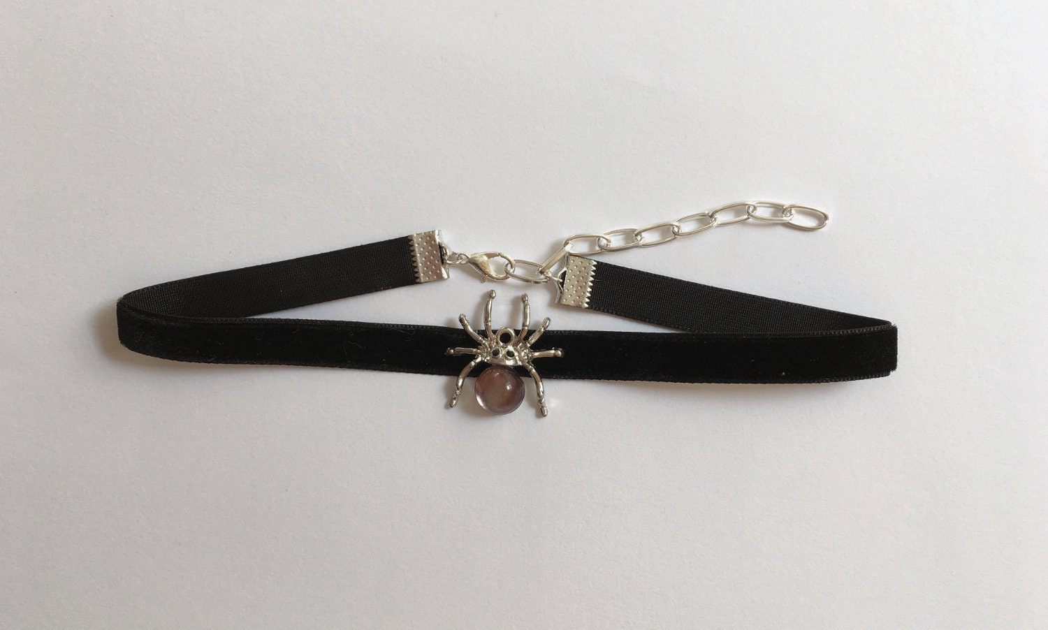 Spider Choker Velvet Black Necklace Collar Witch Goth | Etsy