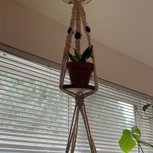 Macramé Wood Display Shelf | Hanging Plant Shelves | Crystal Display Shelves with Wood