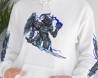 Electro-Knight Cyberpunk Unisex Heavy Blend™ Hooded / Hoodie Sweatshirt | Exclusive King of Crits Design