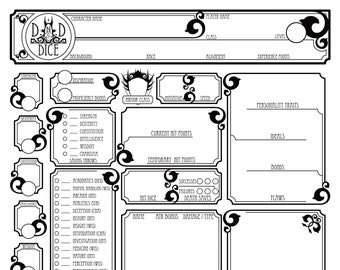 D&D 5e Character Sheet | Exclusive DND DICE Design