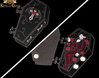 Love at first Bite Enamel Pin | Vampire Hinged Design will Surprise Everyone | King of Crits Brand