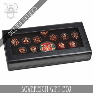 Sovereign Gift Box for 11 Dice Sets | Exclusive Design with Rolling Tray, Dice Not Included | For Resin, Metal or Gemstone Dice | DND DICE