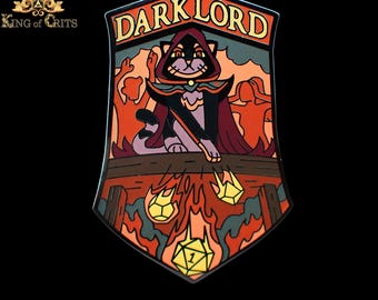 Dark Lord Mittens Enamel Pin | Exclusive Kitty Cat Design | Dungeons and Dragons