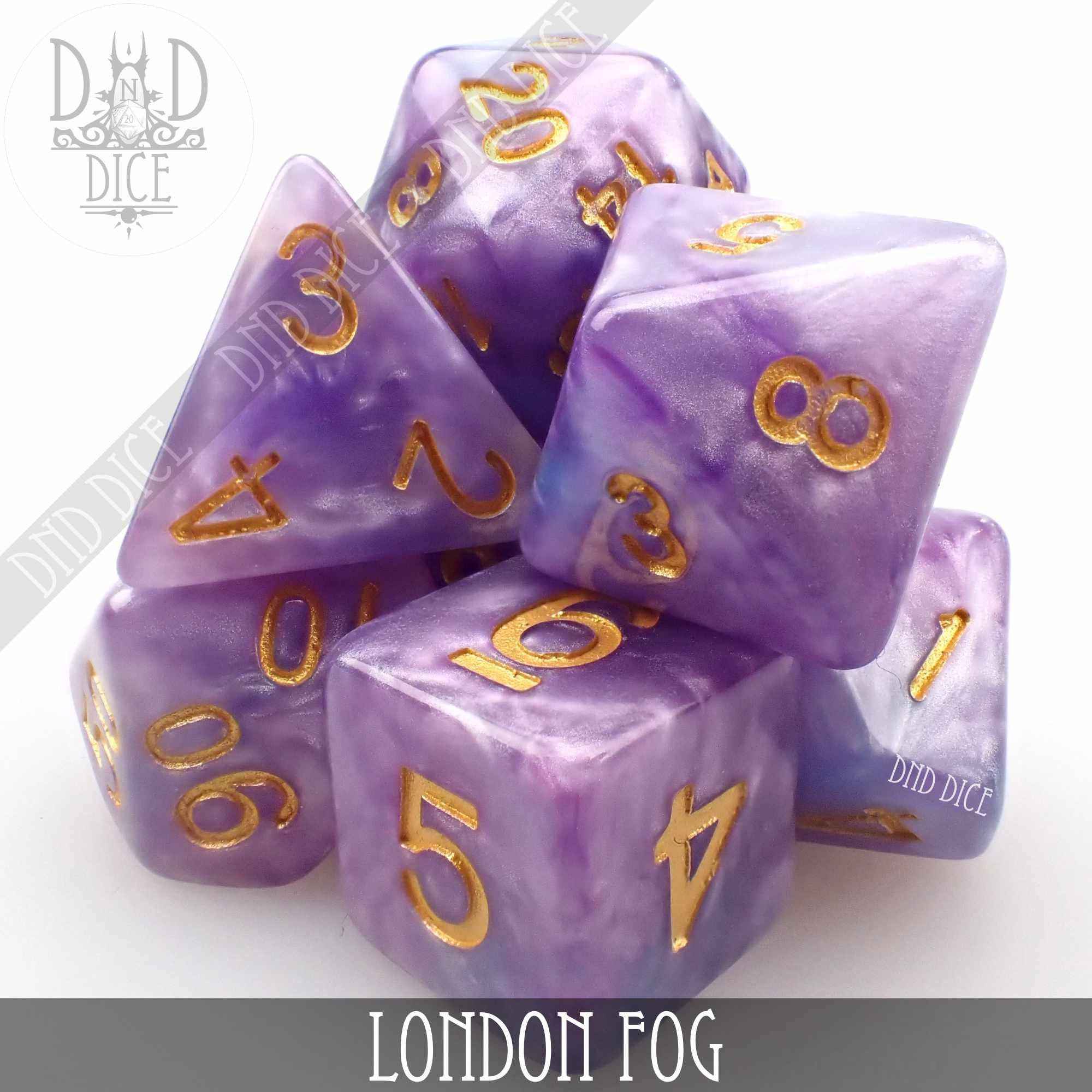 London Fog Dice Set for Dungeons & Dragons | TTRPG | DND DICE