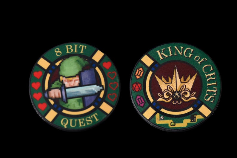 8BIT Quest Exclusive 11 Dice Set | Definitely NOT Zelda Inspired DND DICE Design | King of Crits Brand image 4