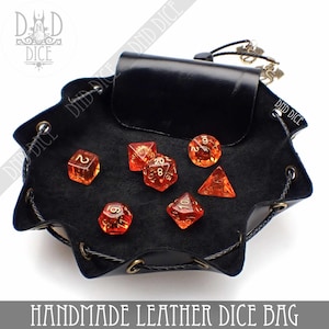 Handmade Leather Dice Bag Italian Leather Material Dice Tray Function Designed by DND DICE & Made in USA image 2