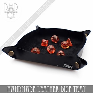 Italian Leather Valet Dice Tray | Designed by DND DICE & Handmade in USA