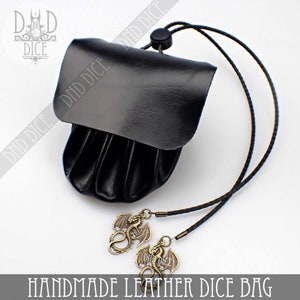 Handmade Leather Dice Bag Italian Leather Material Dice Tray Function Designed by DND DICE & Made in USA image 1
