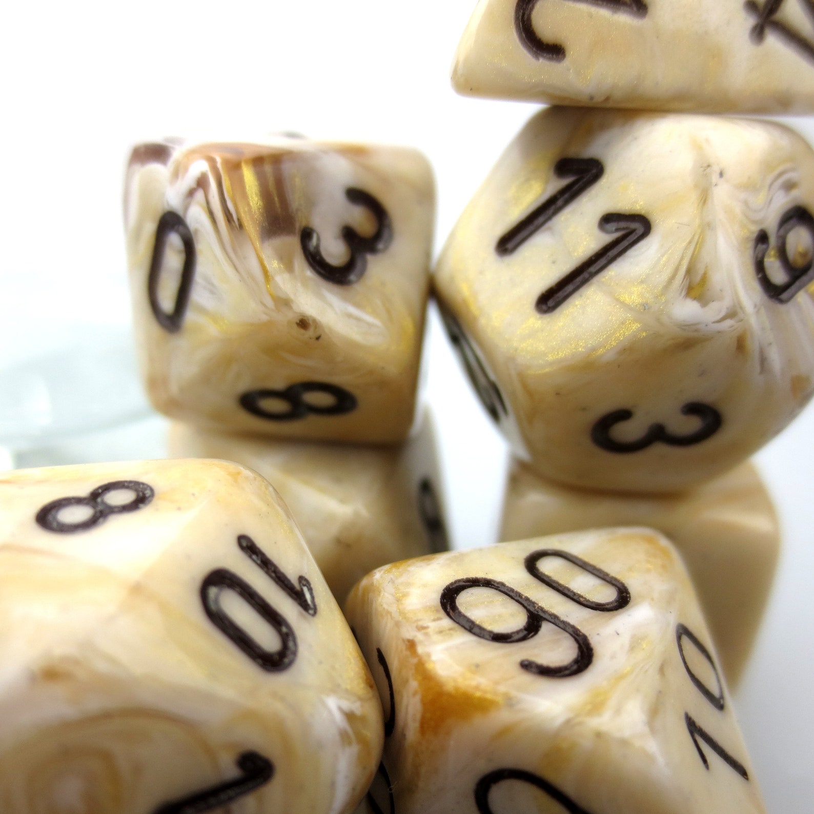Marble Bone Dice Set for Dungeons & Dragons TTRPG DND DICE Etsy