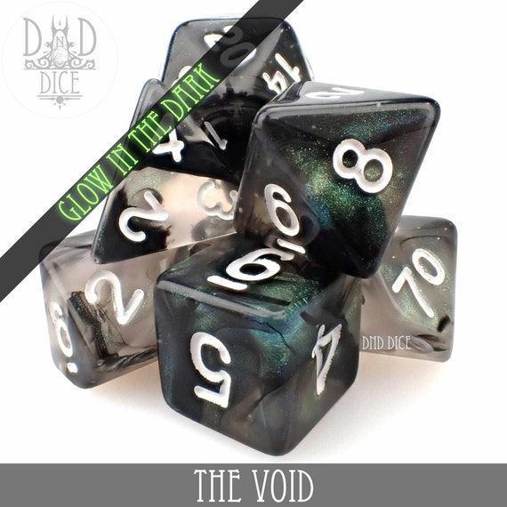 Moreel onderwijs schilder Twee graden De Void Glow in the Dark Dobbelstenen set Dungeons &Dragons - Etsy Nederland