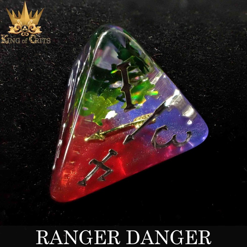 Ranger Danger Exclusive 11 Dice Set | DND DICE Designed for Archers, Rangers, Druids, and Stealthy Forest Assassins | King of Crits Brand image 6