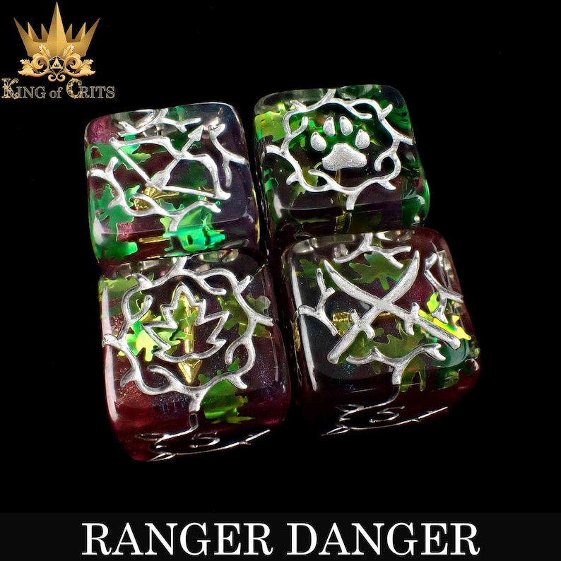 Ranger Danger Exclusive 11 Dice Set | DND DICE Designed for Archers, Rangers, Druids, and Stealthy Forest Assassins | King of Crits Brand image 4