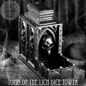 Tomb of the Lich Exclusive Dice Tower | Uniquely Designed Luxury Heavy Resin Tower | DND DICE