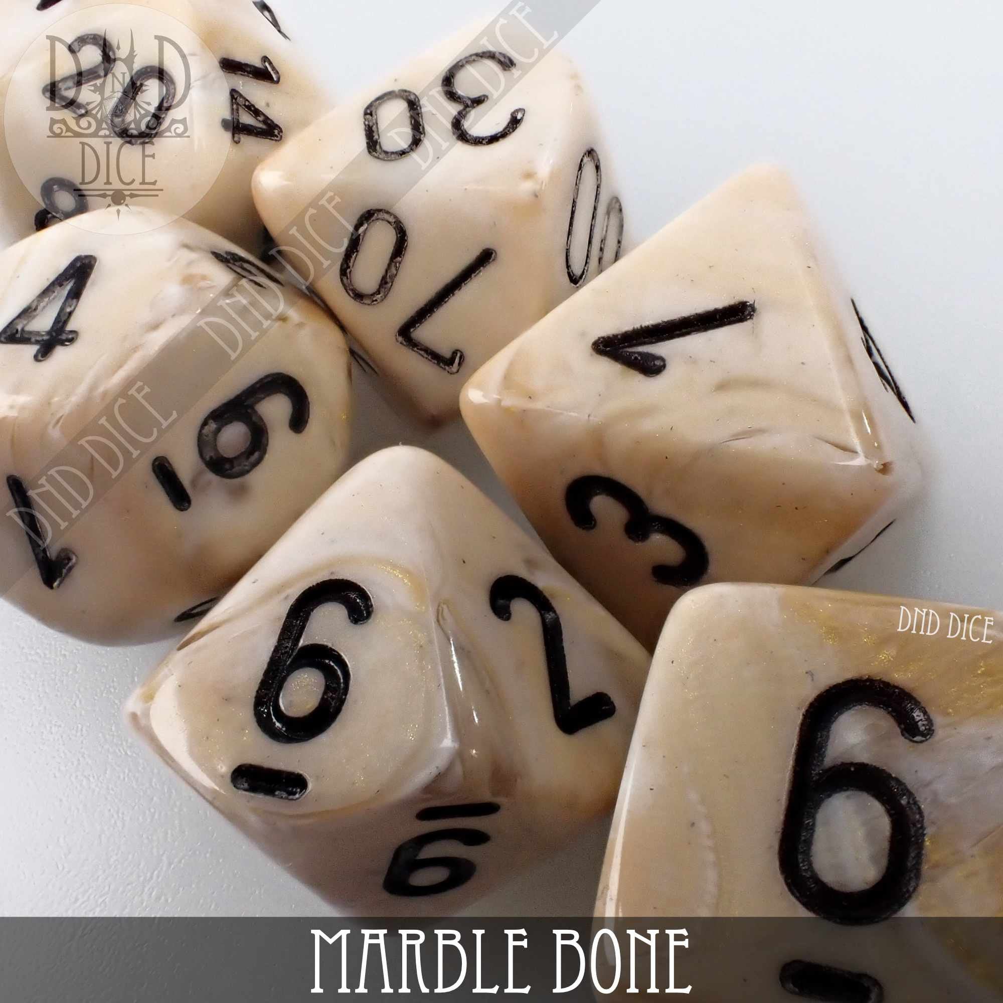 Marble Bone Dice Set for Dungeons & Dragons TTRPG DND DICE Etsy
