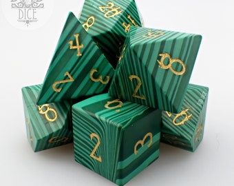 Malachite Dice Set | Dungeons & Dragons | DND5E
