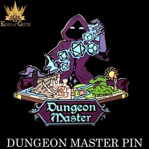 Dungeon Master Enamel Pin | Exclusive GM/DM Design | King of Crits Brand