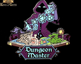Dungeon Master Enamel Pin | Exclusive GM/DM Design | King of Crits Brand