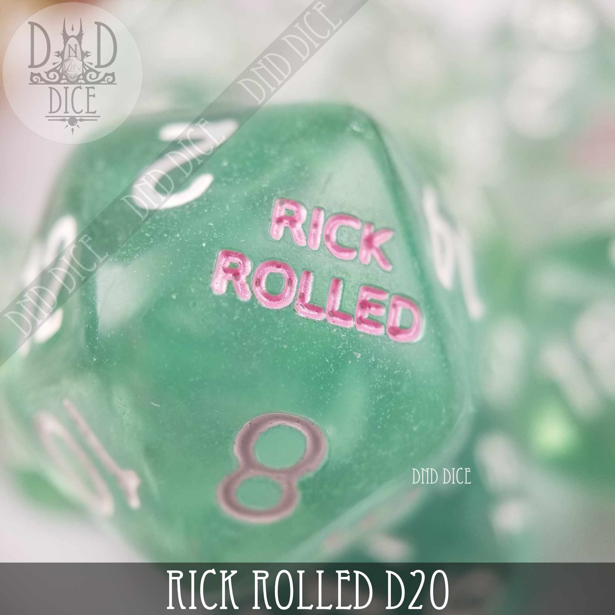 Rick Rolled Single Custom 25mm D20 Custom Dice Dungeons Etsy
