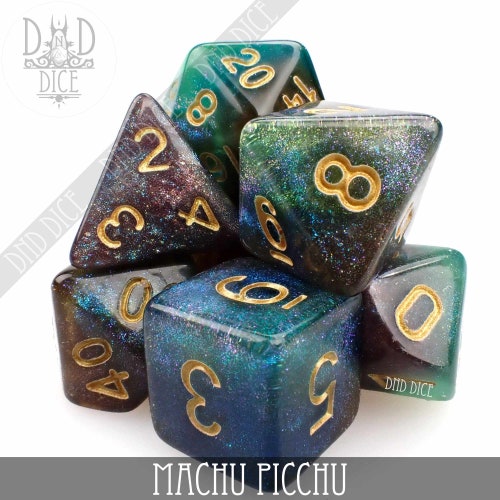 Avalon Glitter Dice Set Lost Cities Collection Dungeons & Etsy