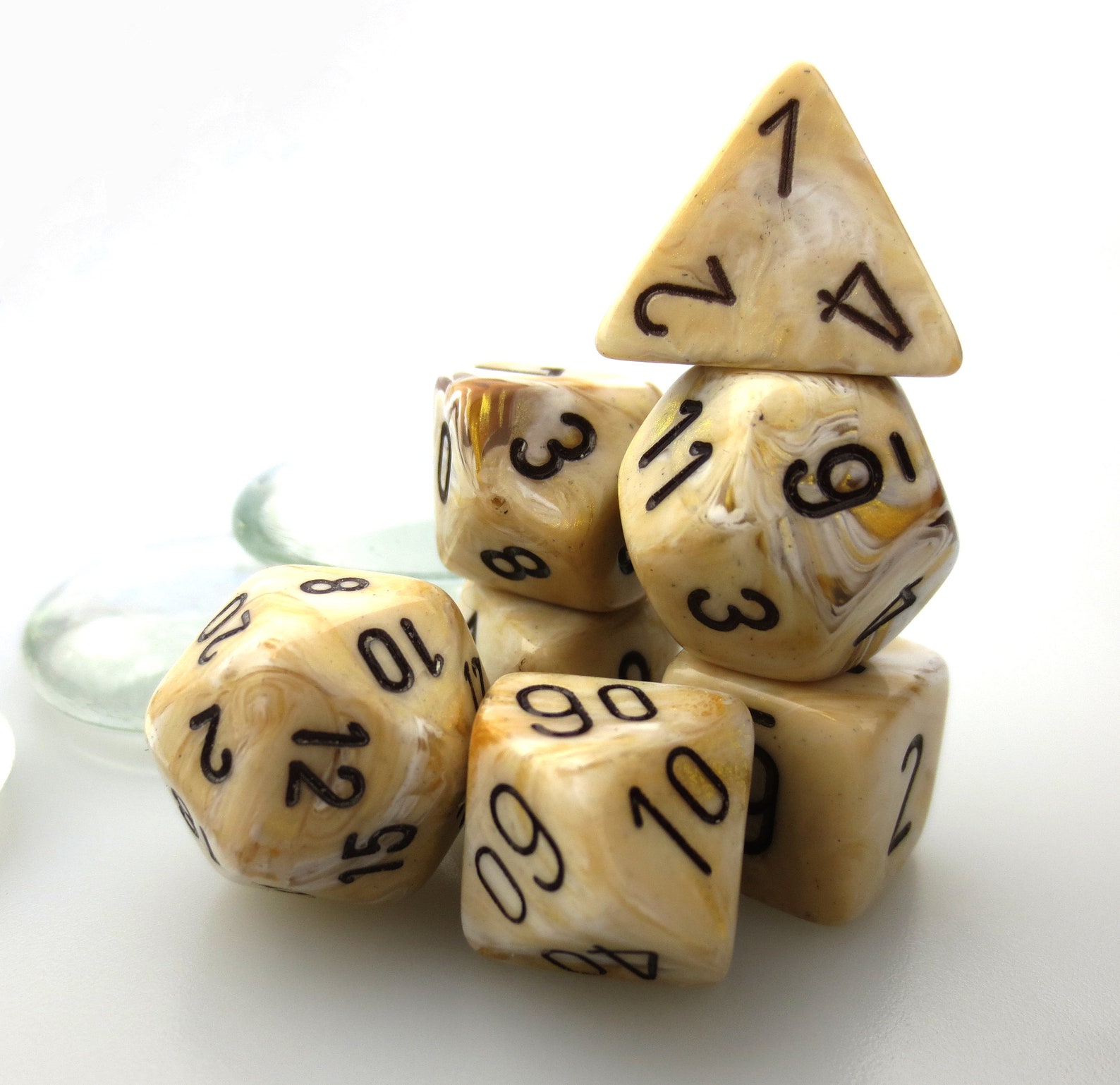 Marble Bone Dice Set for Dungeons & Dragons TTRPG DND DICE Etsy