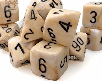 Created /& Produced by MacGregor Historic Games Bone Nightmare Six-Sided Die Resin Six Sided Die