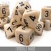 Marble Bone 7 or 11 Dice Set | Dungeons & Dragons | TTRPG | DND DICE 