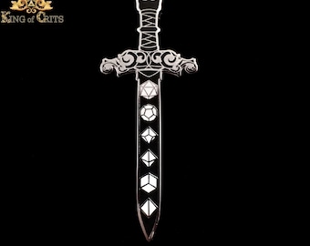 Polyhedral Dice Sword Enamel Pin | Exclusive Design | Dungeons and Dragons