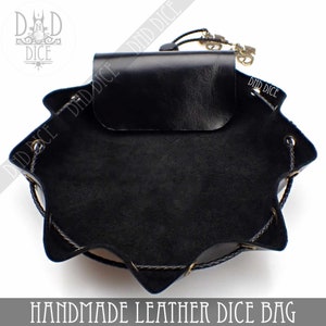 Handmade Leather Dice Bag Italian Leather Material Dice Tray Function Designed by DND DICE & Made in USA image 3