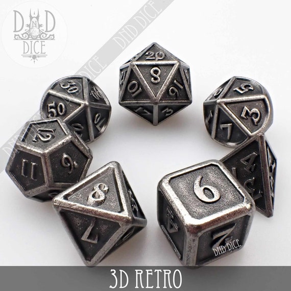 inleveren olifant Uitwisseling 3D Retro Metalen Dobbelstenen Set Dungeons &Dragons - Etsy België