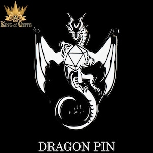 Dragon Enamel Pin | Exclusive D&D Themed Pin | DND5E | King of Crits Brand