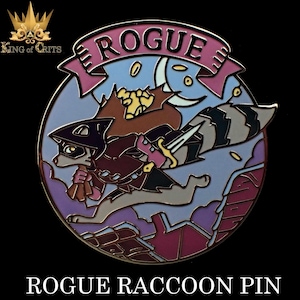 Rogue Raccoon Enamel Pin | Exclusive D&D Class Pins