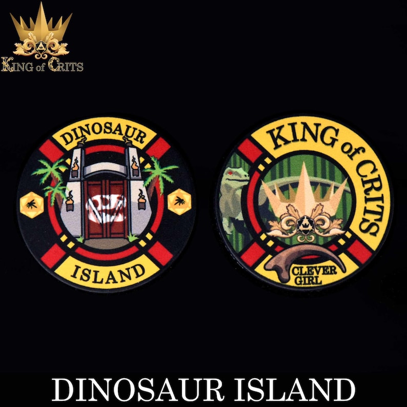 Dinosaur Island Exclusive 11 Dice Set | T-Rex and Friends Dinosaur Themed Paleontologist DND DICE | King of Crits Brand image 5
