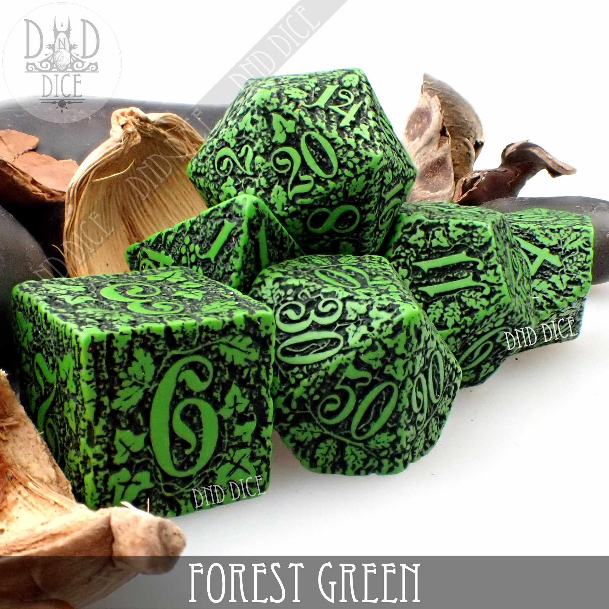 Druid Ranger Elf Forest Beige D&D Dice Set for Dungeons and Dragons DND