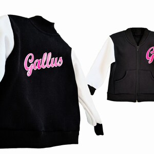 Personalized letterman jacket for kids youth cheer jackets with hood or collar image 5