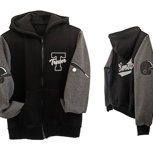 Veste universitaire de baseball personnalisée pour garçon et fille ; sweat-shirt de baseball personnalisé ; vestes d'équipe de baseball; sweat à capuche pour l'école de softball