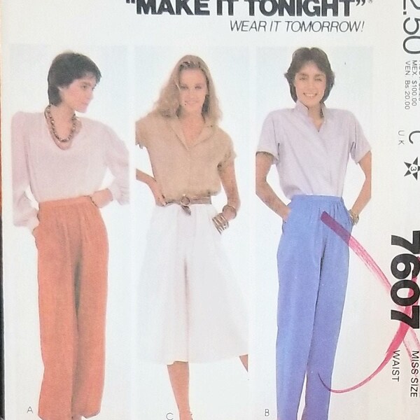 1980s Pants Pattern - Etsy