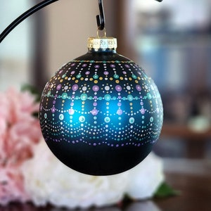 Black, shiny, Christmas ornament balls, dot mandala blank – Dot Art Depot