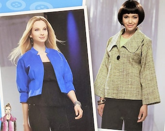 May include: Simplicity sewing pattern number 2558, inspired by Project Runway, for sizes 12-20. The pattern includes instructions for making a jacket with a variety of different styles.