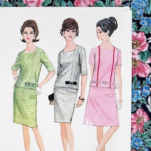 60s Dress Pattern, McCall&#39;s 8625, Size 18-1/2, Iconic 60&#39;s Dress Pattern for Office Attire,  Vintage McCall&#39;s  Pattern